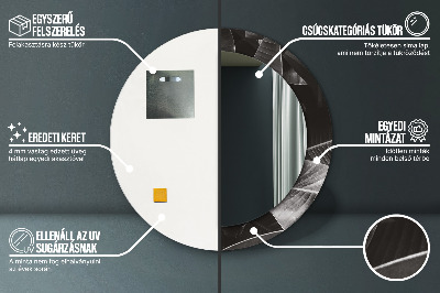 Espelho decorativo redondo Palmeiras tropicais