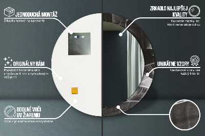 Espelho decorativo redondo Palmeiras tropicais