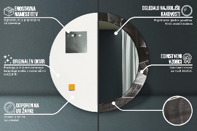 Espelho decorativo redondo Palmeiras tropicais