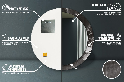 Espelho decorativo redondo Palmeiras tropicais