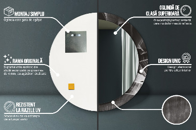 Espelho decorativo redondo Palmeiras tropicais