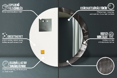 Espelho decorativo redondo Palmeiras tropicais