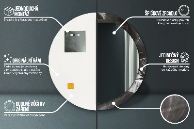 Espelho decorativo redondo Palmeiras tropicais