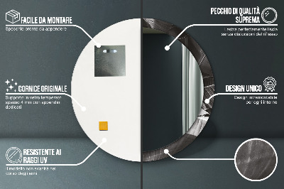 Espelho decorativo redondo Palmeiras tropicais