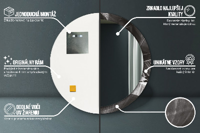 Espelho decorativo redondo Palmeiras tropicais