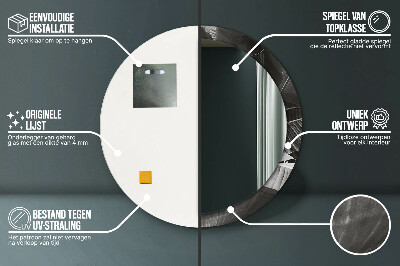 Espelho decorativo redondo Palmeiras tropicais