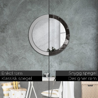 Espelho decorativo redondo Palmeiras tropicais