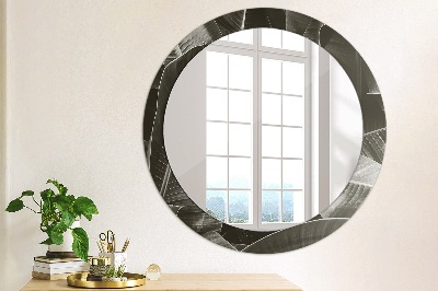 Espelho decorativo redondo Palmeiras tropicais