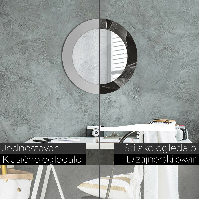 Espelho decorativo redondo Palmeiras tropicais