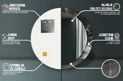 Espelho decorativo redondo Palmeiras tropicais