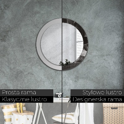 Espelho decorativo redondo Palmeiras tropicais