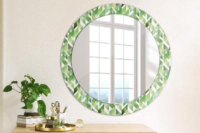 Espelho redondo decorativo Espinha de peixe