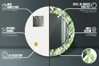 Espelho redondo decorativo Espinha de peixe