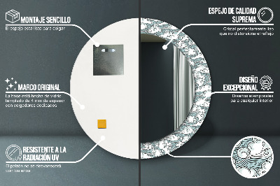 Espelho redondo decorativo Nuvens