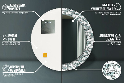 Espelho redondo decorativo Nuvens