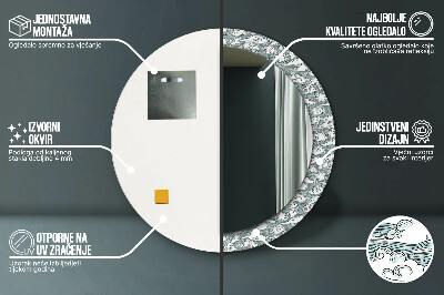 Espelho redondo decorativo Nuvens