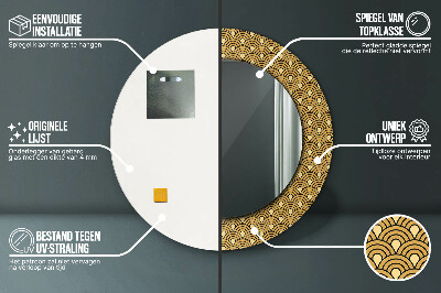 Espelho decorativo redondo Deco vintage