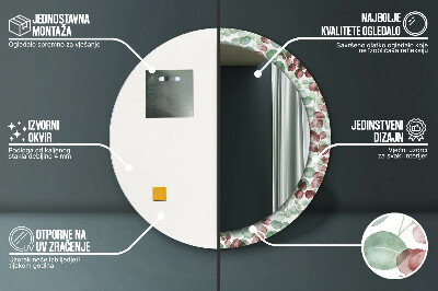 Espelho redondo decorativo Eucalipto