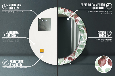 Espelho redondo decorativo Eucalipto