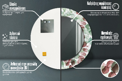 Espelho redondo decorativo Eucalipto