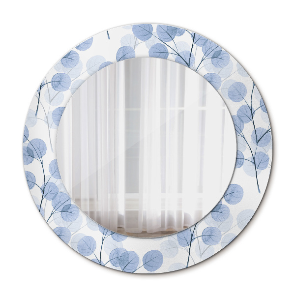 Espelho decorativo redondo Ramos e folhas