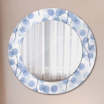 Espelho decorativo redondo Ramos e folhas