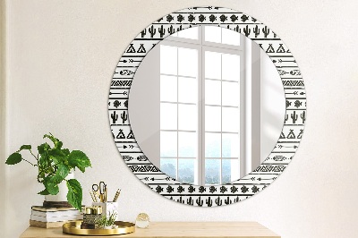 Espelho decorativo redondo Boho minimalista