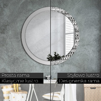 Espelho decorativo redondo Boho minimalista