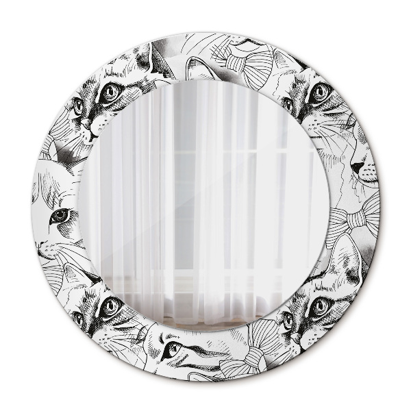 Espelho redondo decorativo Gatos de estimação