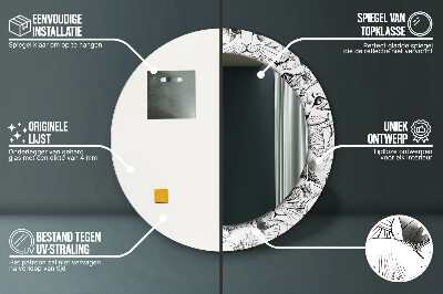 Espelho redondo decorativo Gatos de estimação