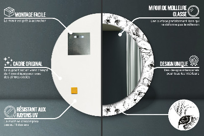 Espelho redondo decorativo Gatos de estimação