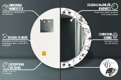 Espelho redondo decorativo Gatos de estimação