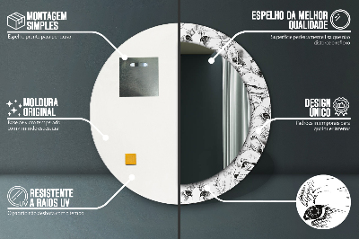 Espelho redondo decorativo Gatos de estimação