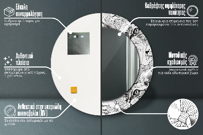 Espelho redondo decorativo Gatos de estimação