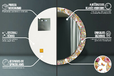 Espelho decorativo redondo Sonho de uma terra de contos de fadas