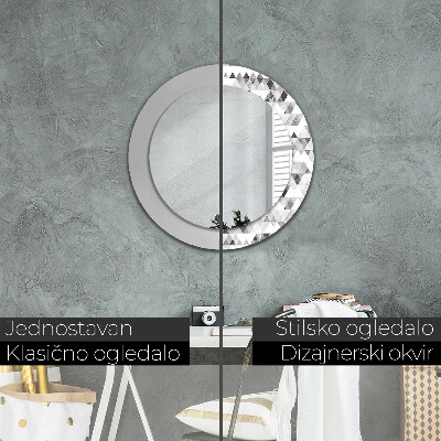 Espelho redondo decorativo Triângulo do arco-íris