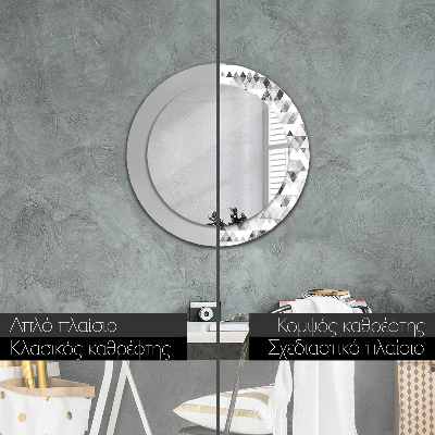Espelho redondo decorativo Triângulo do arco-íris