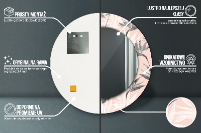 Espelho decorativo redondo Paraíso dos pássaros