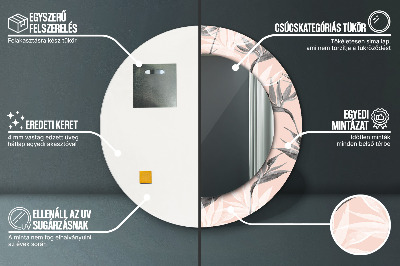 Espelho decorativo redondo Paraíso dos pássaros