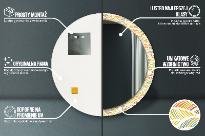 Espelho redondo decorativo Resumo