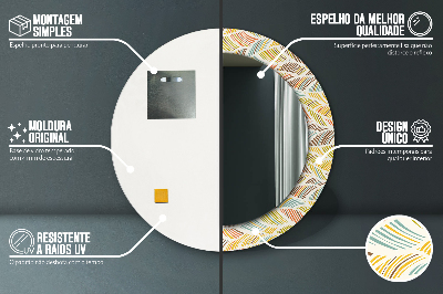 Espelho redondo decorativo Resumo