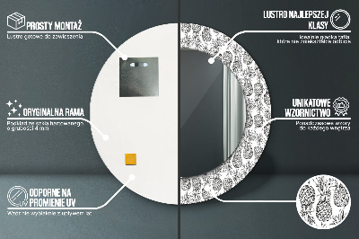 Espelho redondo decorativo Abacaxis