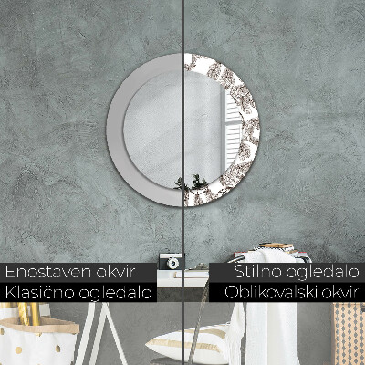 Espelho decorativo redondo Penas de apanhador de sonhos