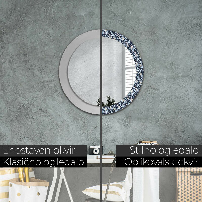 Espelho decorativo redondo Padrão Boho