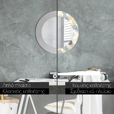 Espelho decorativo redondo Círculos geométricos