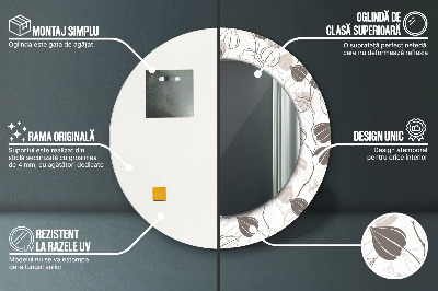 Espelho decorativo redondo Floral abstrato