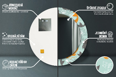 Espelho redondo decorativo carpa chinesa