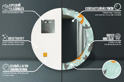 Espelho redondo decorativo carpa chinesa