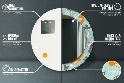 Espelho redondo decorativo carpa chinesa