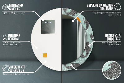 Espelho redondo decorativo carpa chinesa